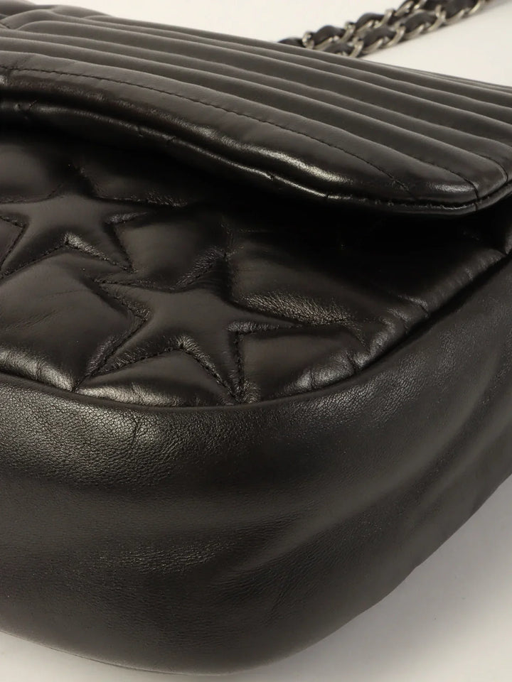 Chanel Around 2014 Made Star Turn-Lock Chain Bag Black