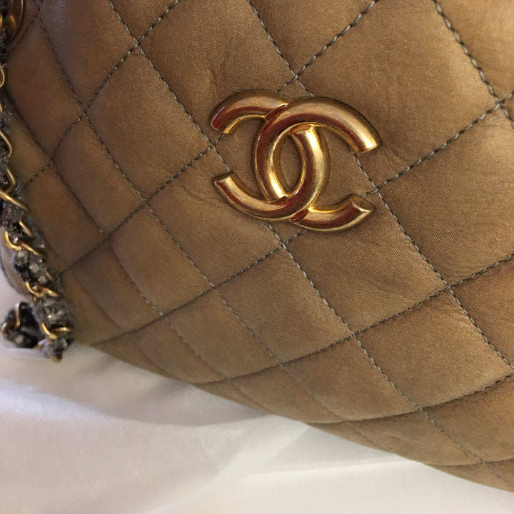 Top Quality Chanel Camera Shoulder Bag in Beige Leather