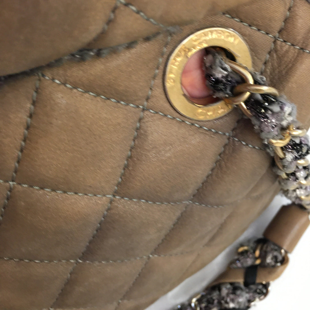 Top Quality Chanel Camera Shoulder Bag in Beige Leather