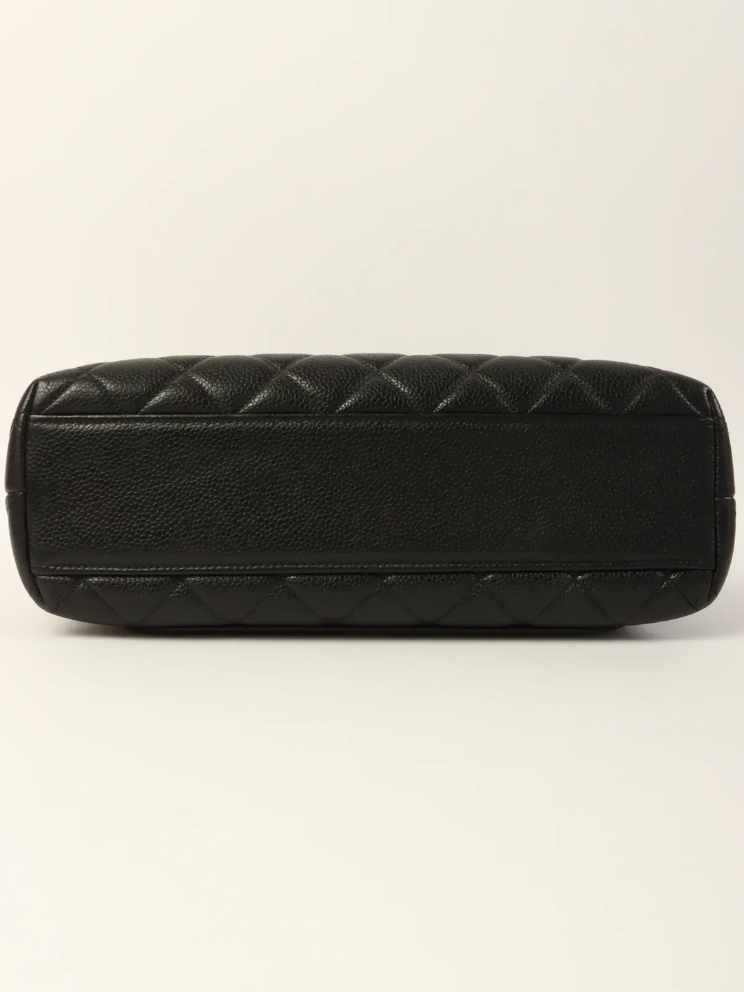 Chanel Around 1997 Made Caviar Skin Turn-Lock Top Handle Bag Black