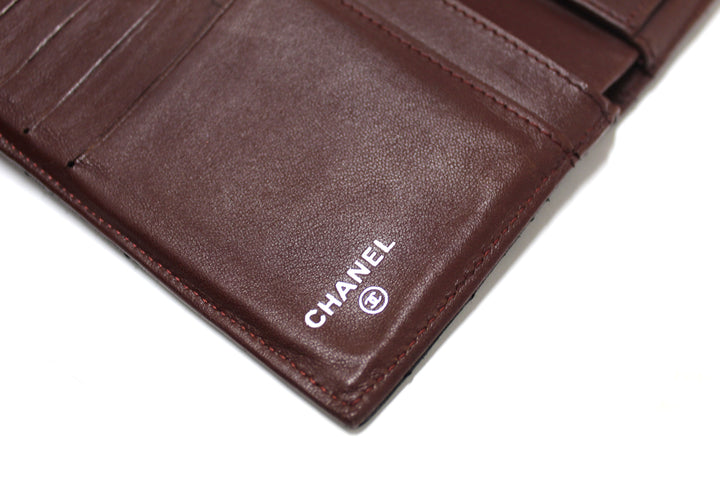 Top Quality Chanel Black Quilted Lambskin Leather Trifold Flap Wallet