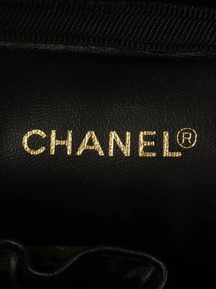 Chanel Around 1992 Made Caviar Skin Cc Mark Stitch Vanity Bordeaux