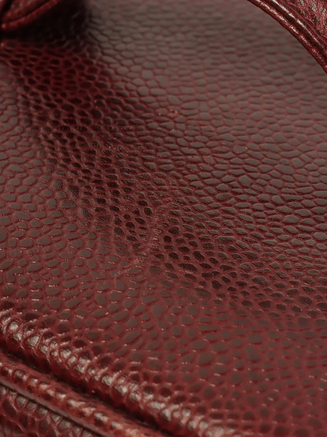 Chanel Around 1992 Made Caviar Skin Cc Mark Stitch Vanity Bordeaux
