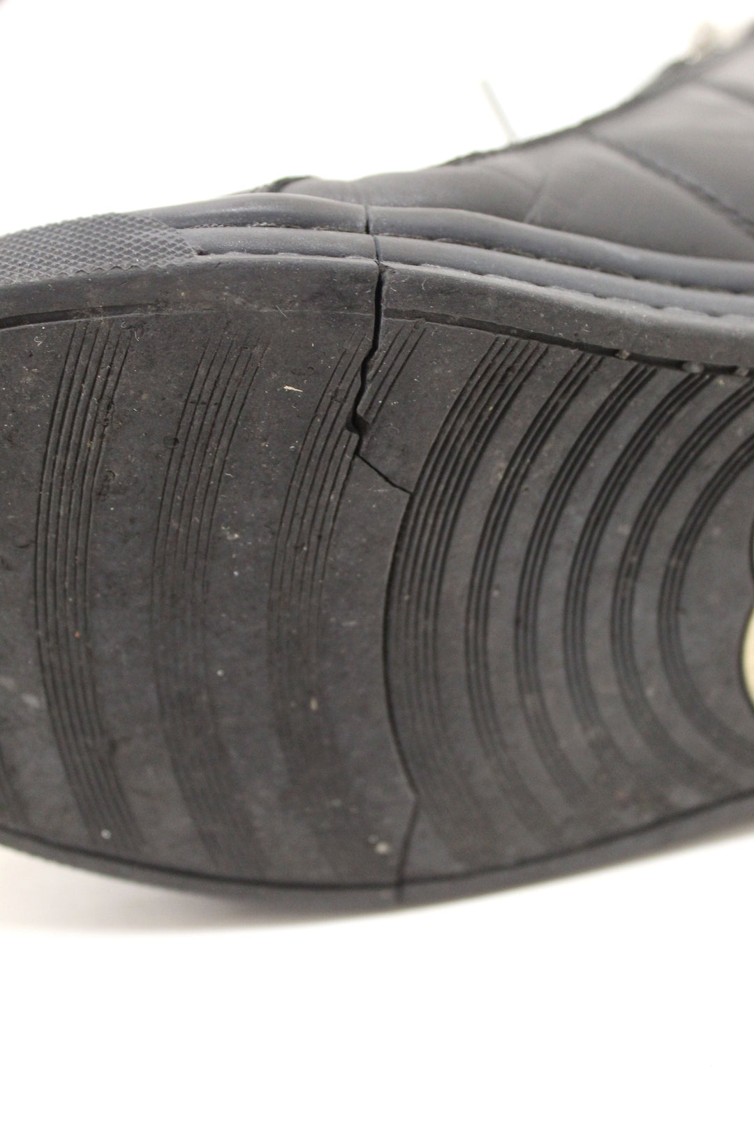 Top Quality Chanel Black Leather CC Zip Link High Top Sneakers Size 37
