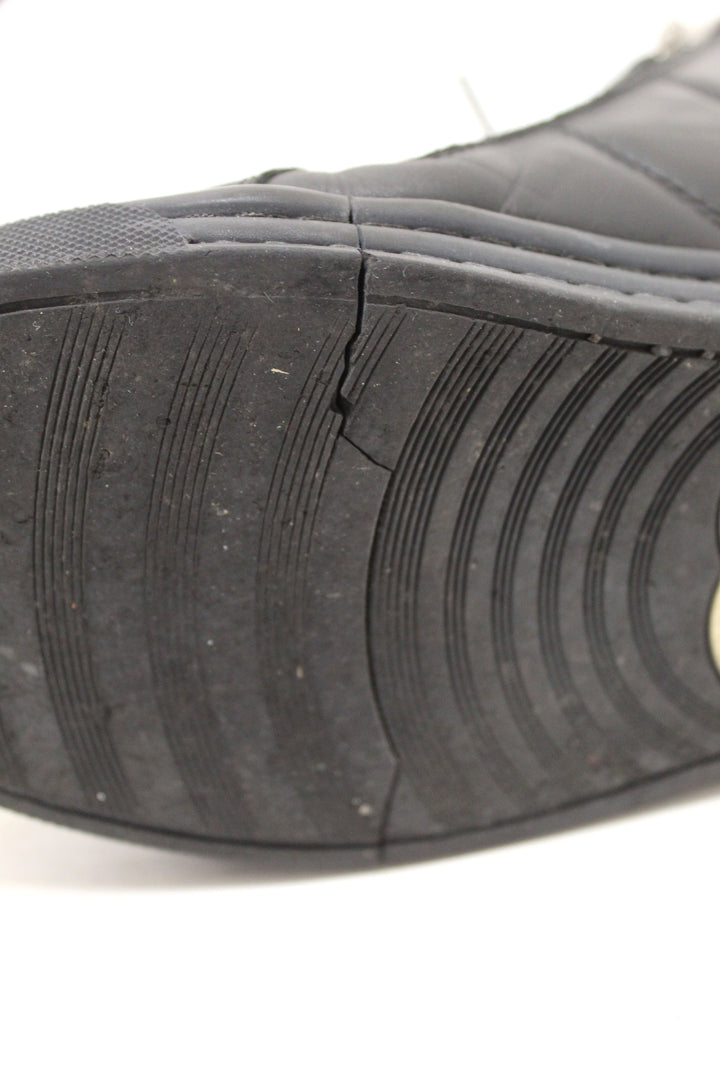 Top Quality Chanel Black Leather CC Zip Link High Top Sneakers Size 37