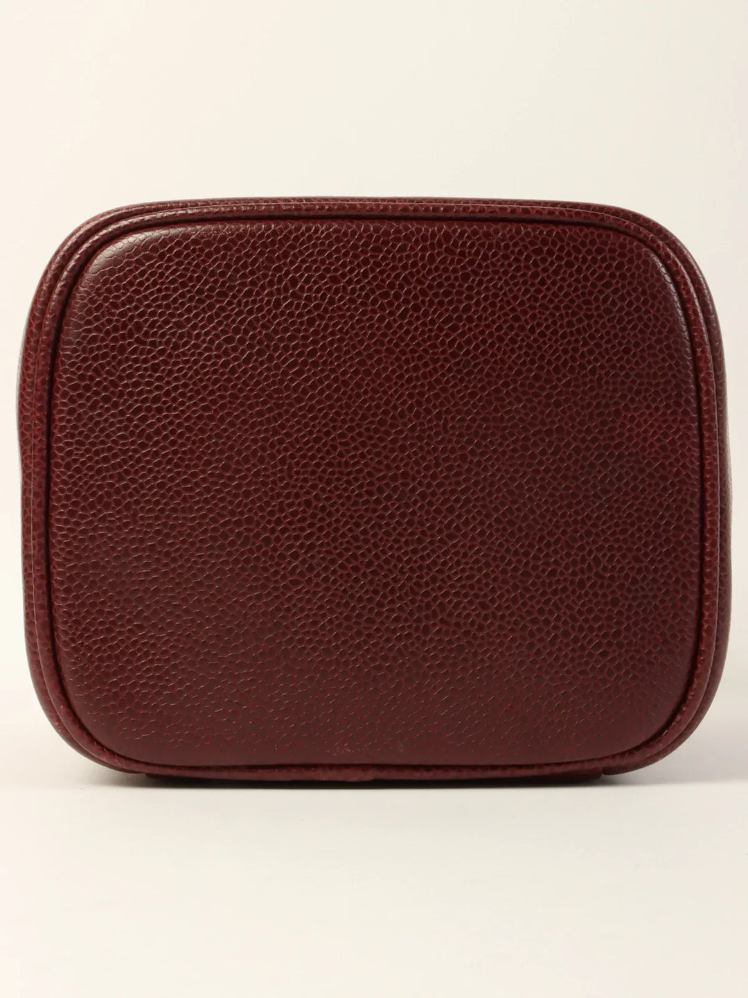 Chanel Around 1992 Made Caviar Skin Cc Mark Stitch Vanity Bordeaux