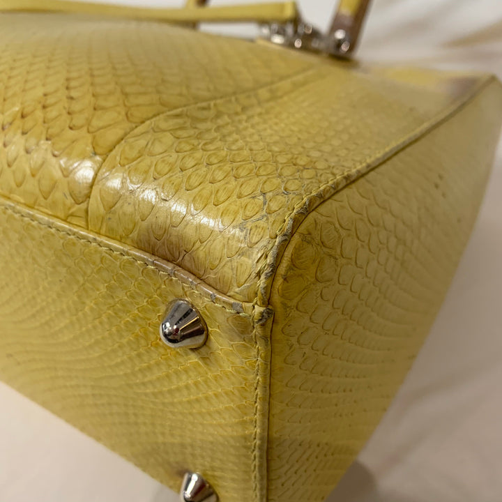 CHRISTIAN Top quality Dior Top quality Dior Lady Bag Yellow Python Skin Leather Sku# 44452