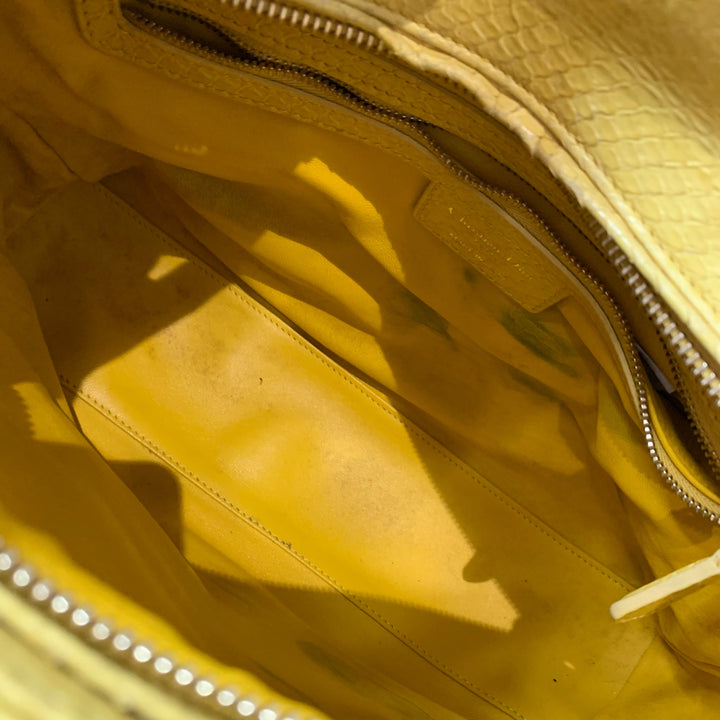 CHRISTIAN Top quality Dior Top quality Dior Lady Bag Yellow Python Skin Leather Sku# 44452