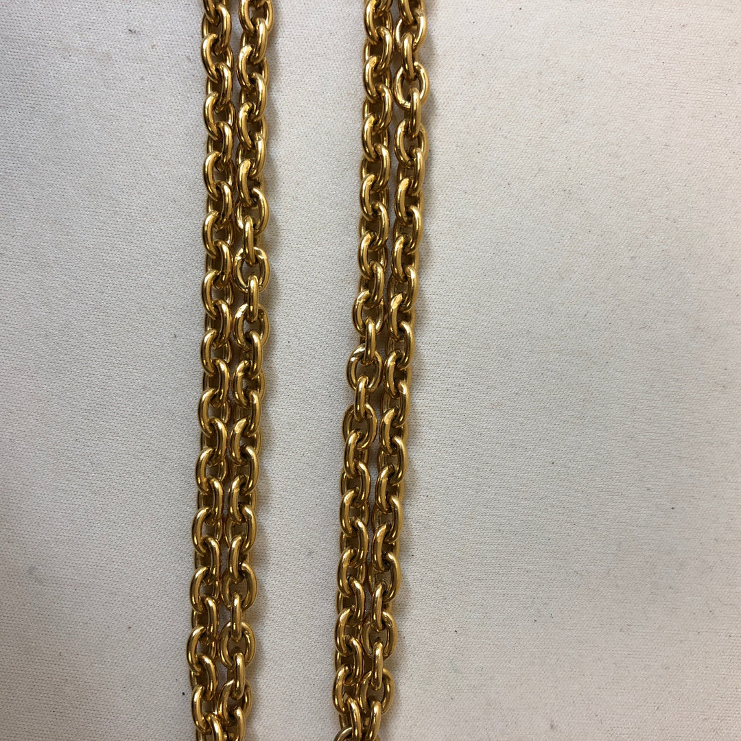 Chanel Gold Pearl CC Cutout Necklace Sku# 62966