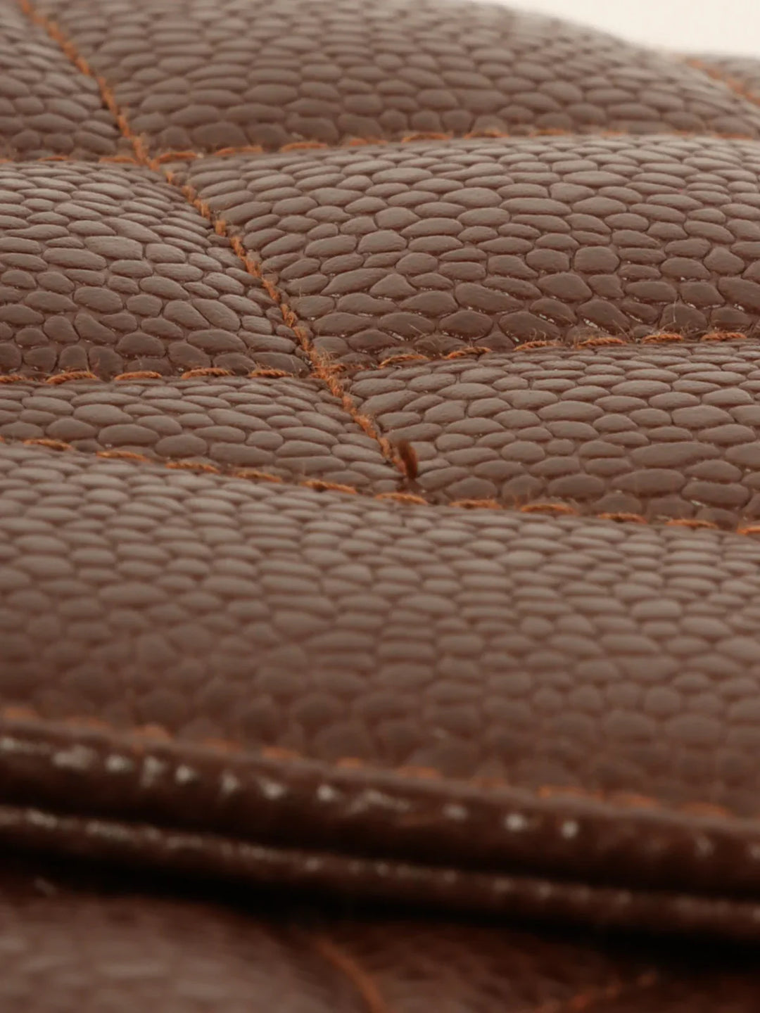 Chanel Around 1995 Made Caviar Skin Diana New Chain Bag 25Cm Brown