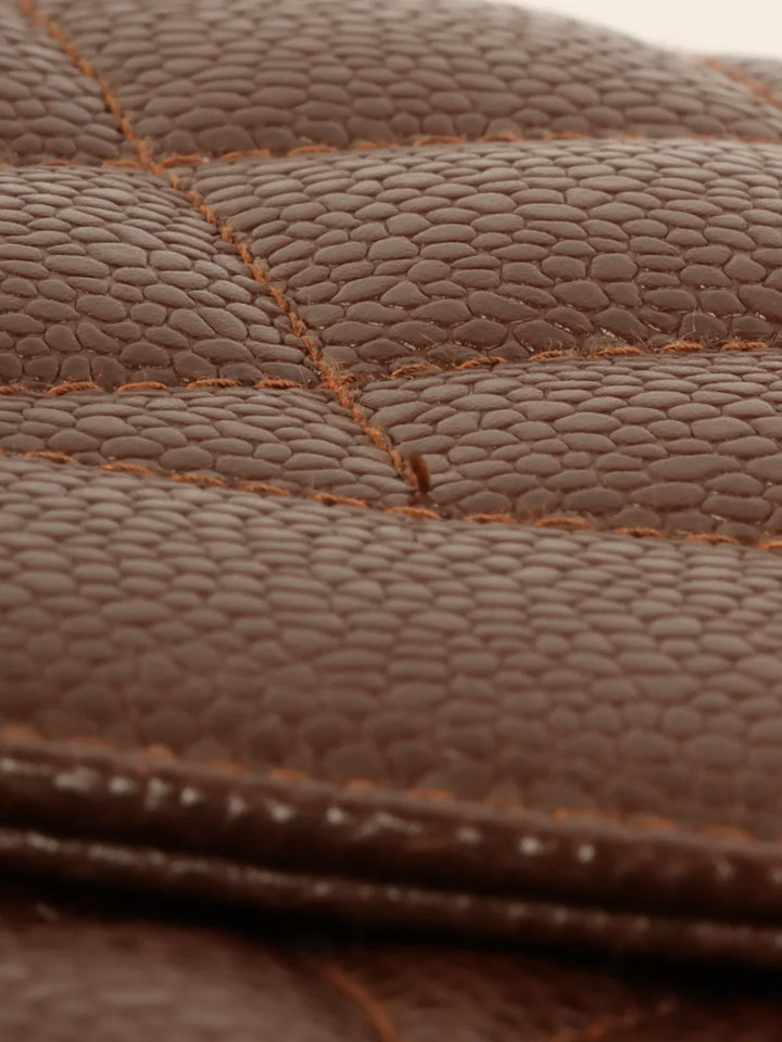 Chanel Around 1995 Made Caviar Skin Diana New Chain Bag 25Cm Brown