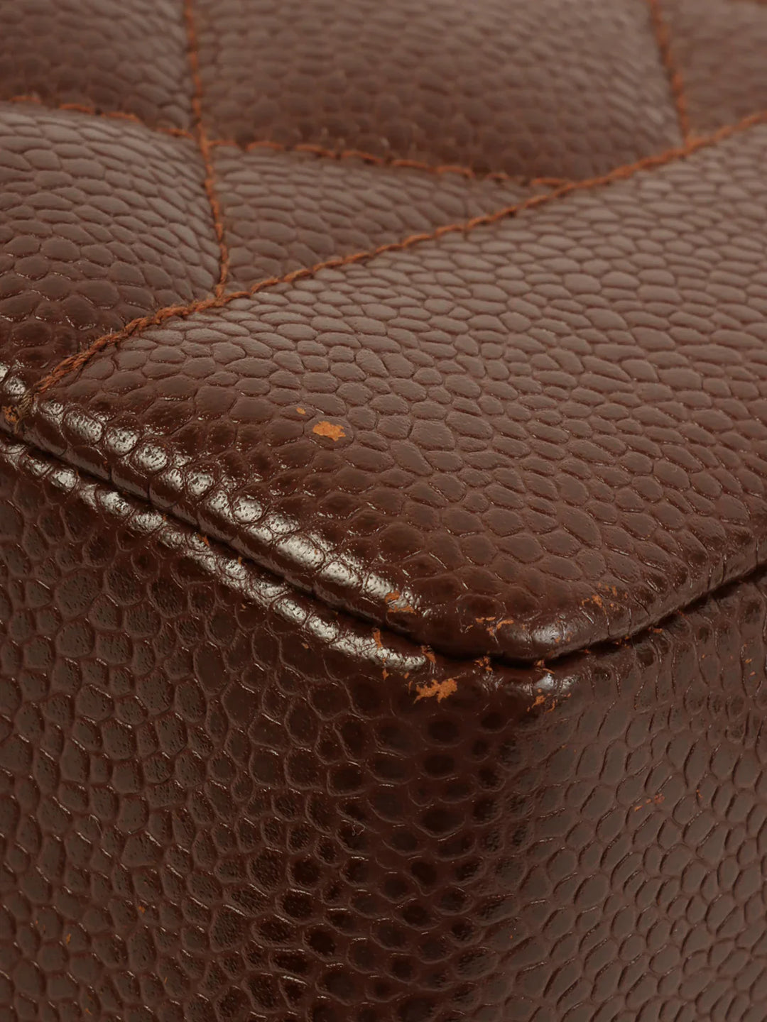Chanel Around 1995 Made Caviar Skin Diana New Chain Bag 25Cm Brown
