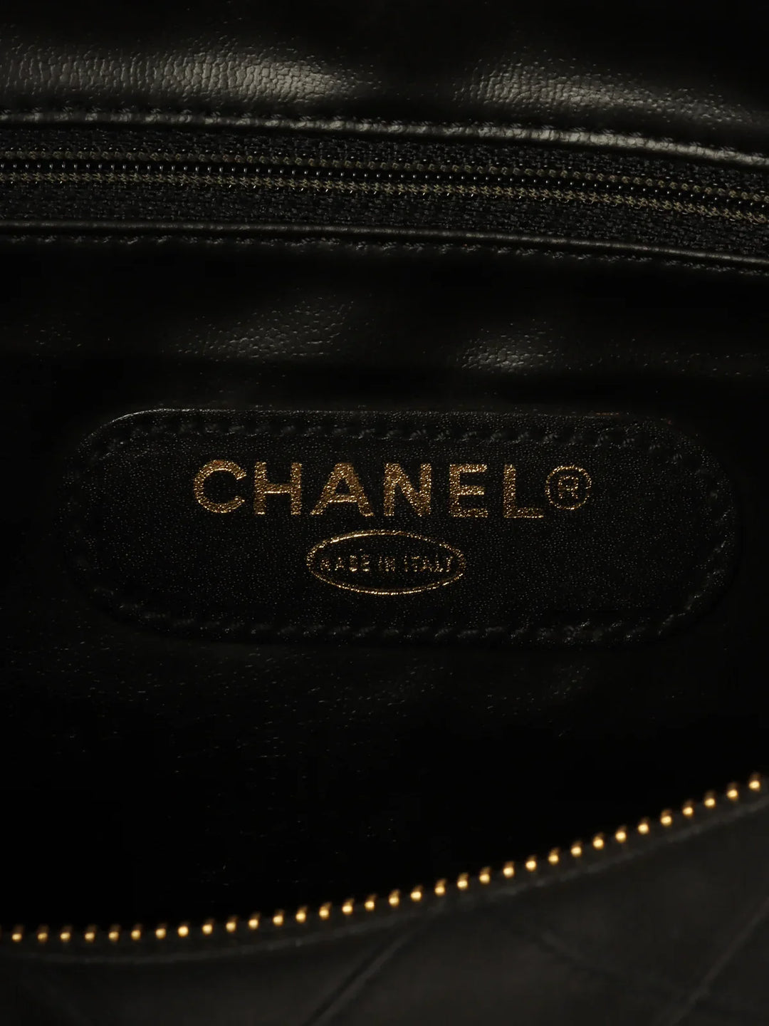 Chanel Around 1992 Made Bicolore Stitch Cc Mark Charm 2Way Boston Bag Black
