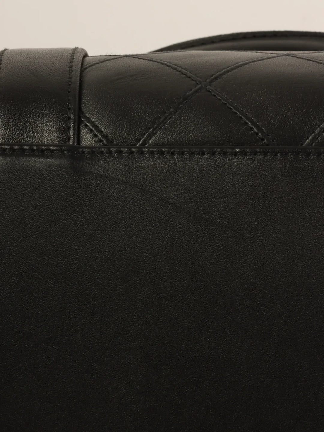 Chanel Around 1992 Made Bicolore Stitch Cc Mark Charm 2Way Boston Bag Black