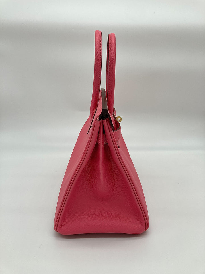 Top quality Hermes Birkin 30 Epsom Rose Azalee Gold Hardware