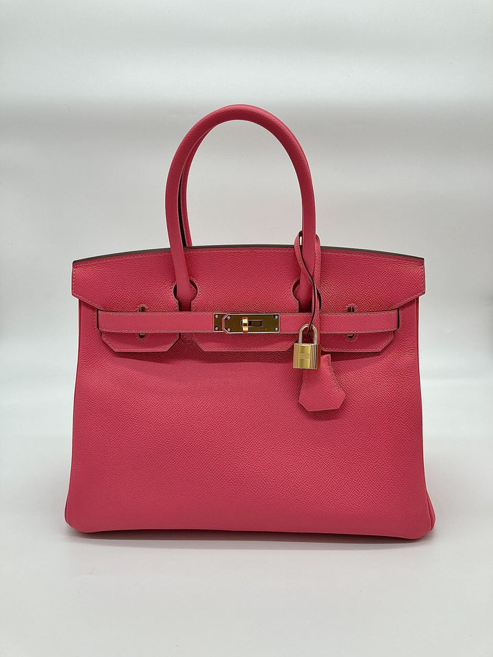 Top quality Hermes Birkin 30 Epsom Rose Azalee Gold Hardware