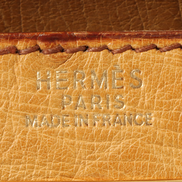 Top quality Hermes 1993 Made Ostrich Kelly Bag 32Cm Chestnut