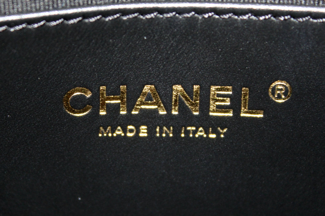 Top Quality Chanel Black Quilted Caviar Leather Camellia Chain Around Flap Shoulder Bag