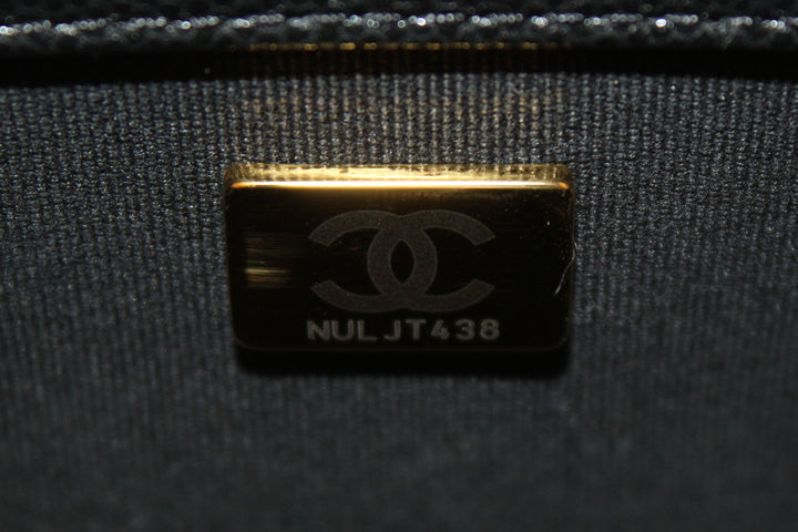 Top Quality Chanel Black Quilted Caviar Leather Camellia Chain Around Flap Shoulder Bag