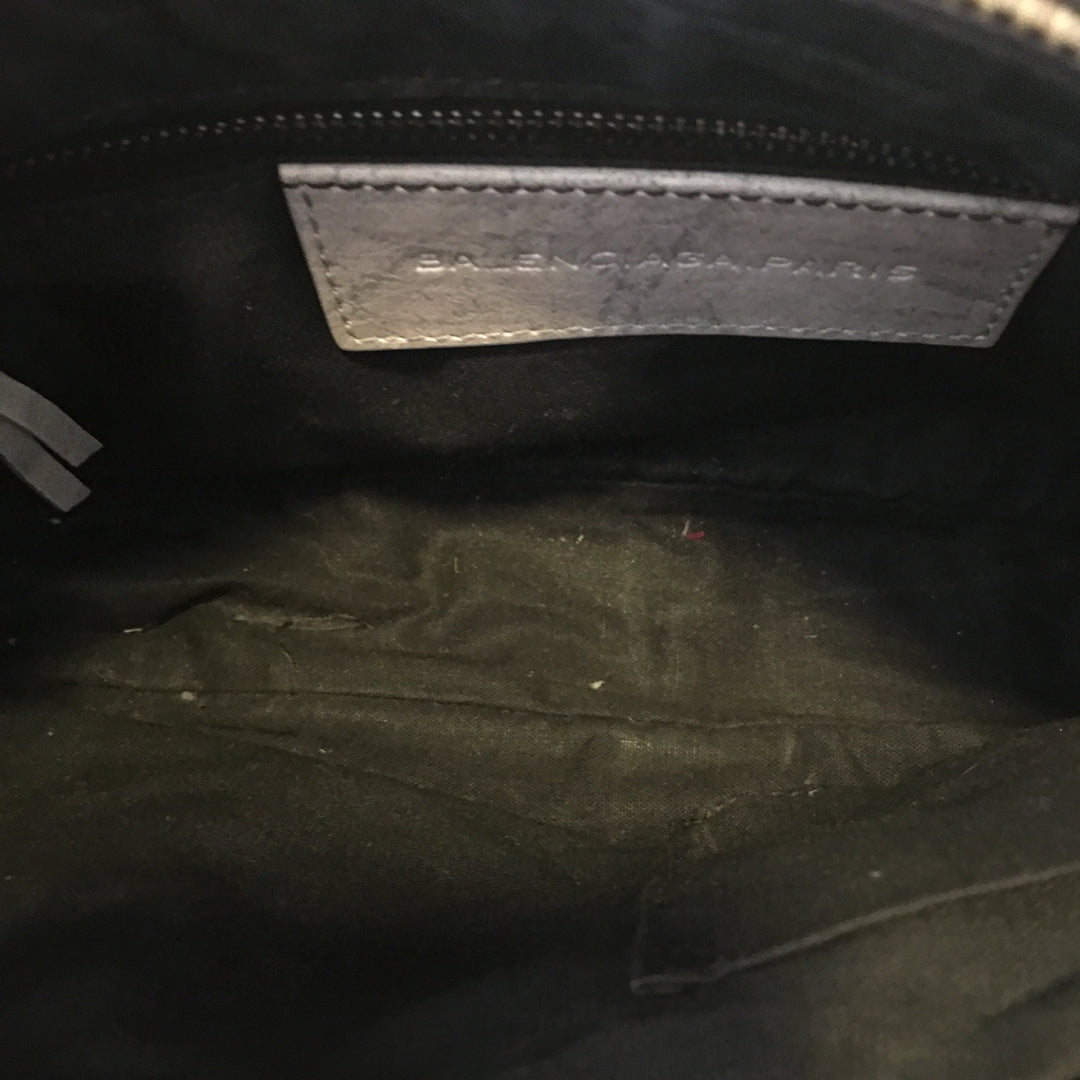 Top Quality Balenciaga Hip Crossbody Bag in Grey Leather