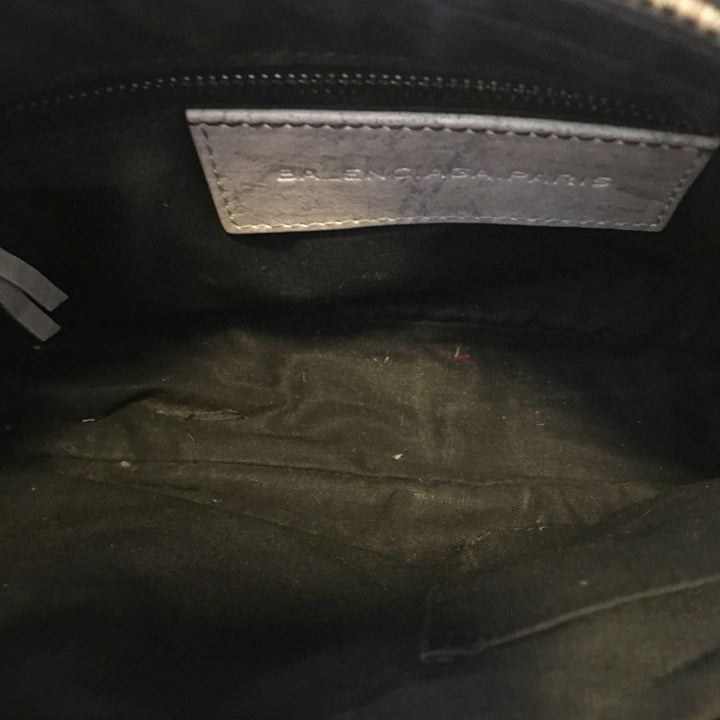 balenciaga Hip Crossbody Bag in Grey Leather