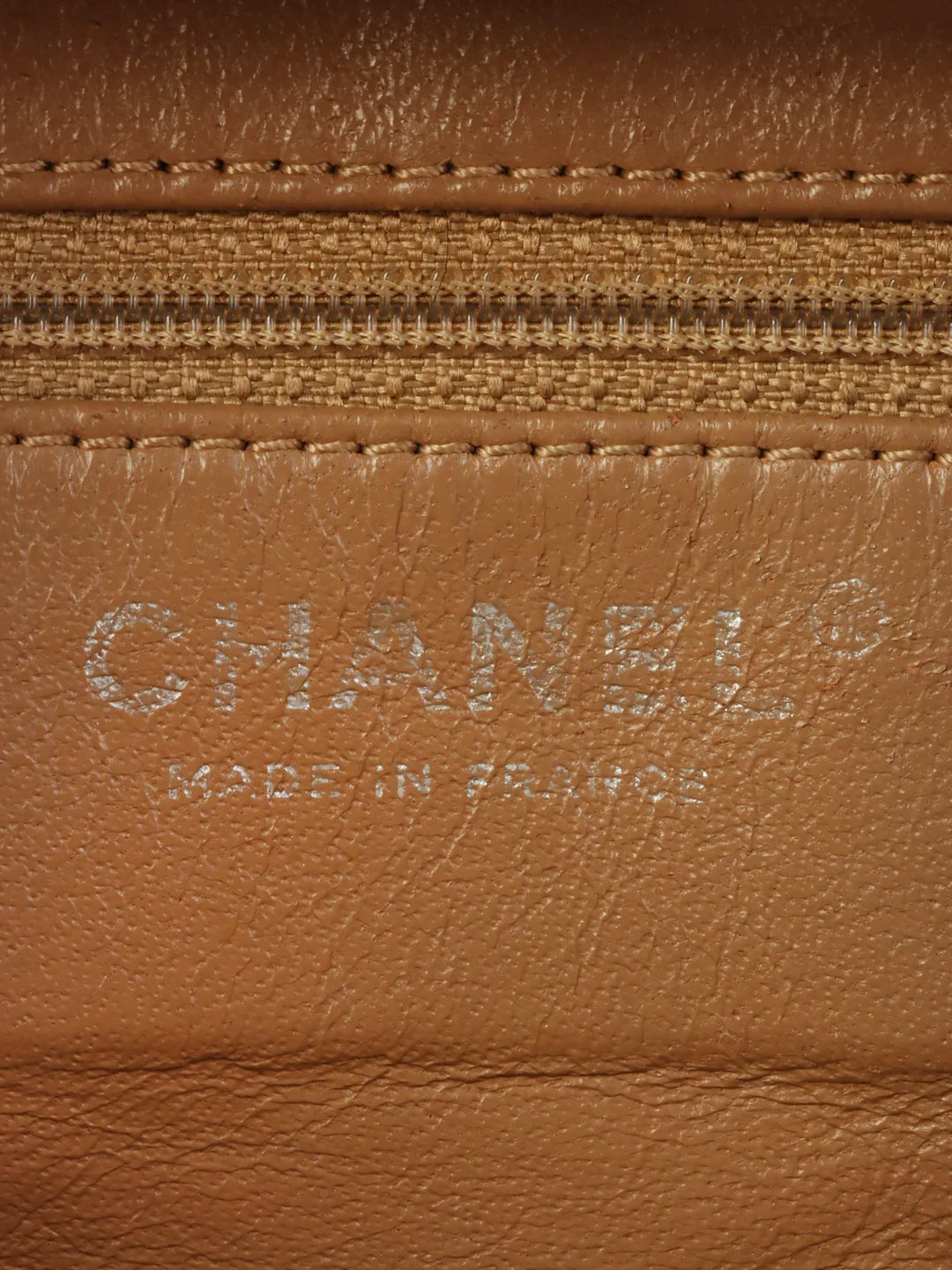 Chanel Around 2007 Made Caviar Skin Cc Mark Stitch Shoulder Bag Beige