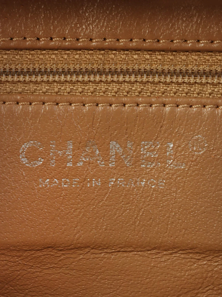 Chanel Around 2007 Made Caviar Skin Cc Mark Stitch Shoulder Bag Beige