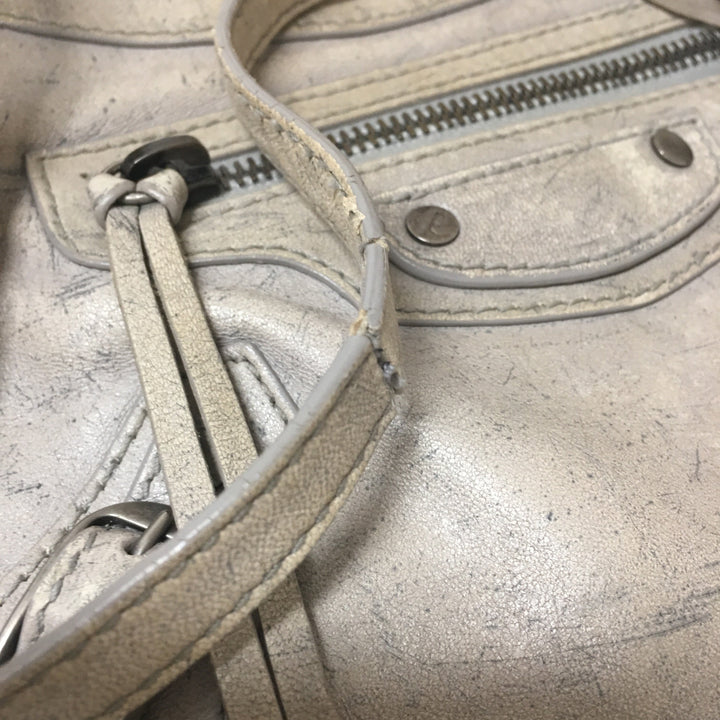 balenciaga Hip Crossbody Bag in Grey Leather