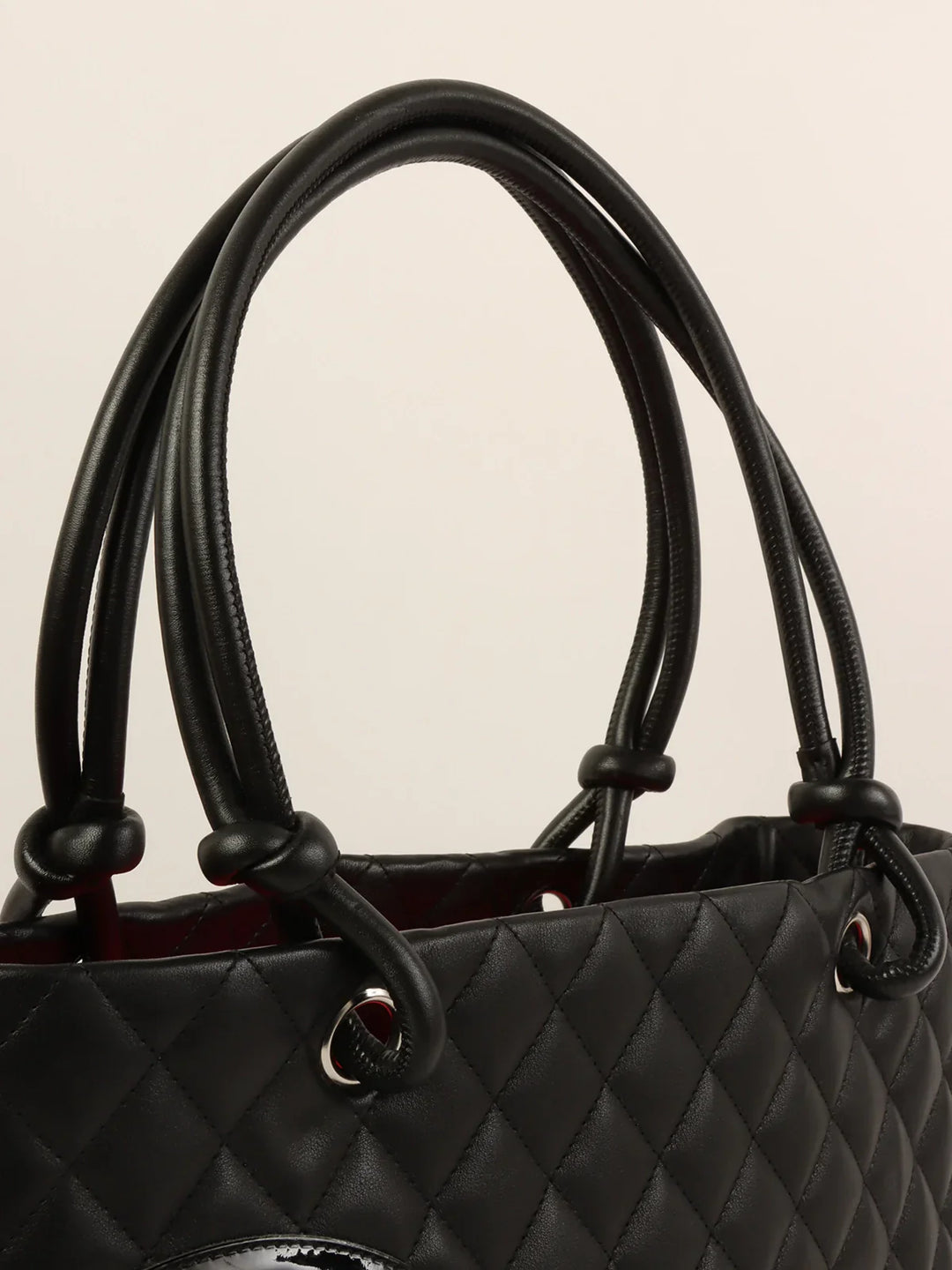 Chanel Around 2005 Made Cambon Tote Bag Black