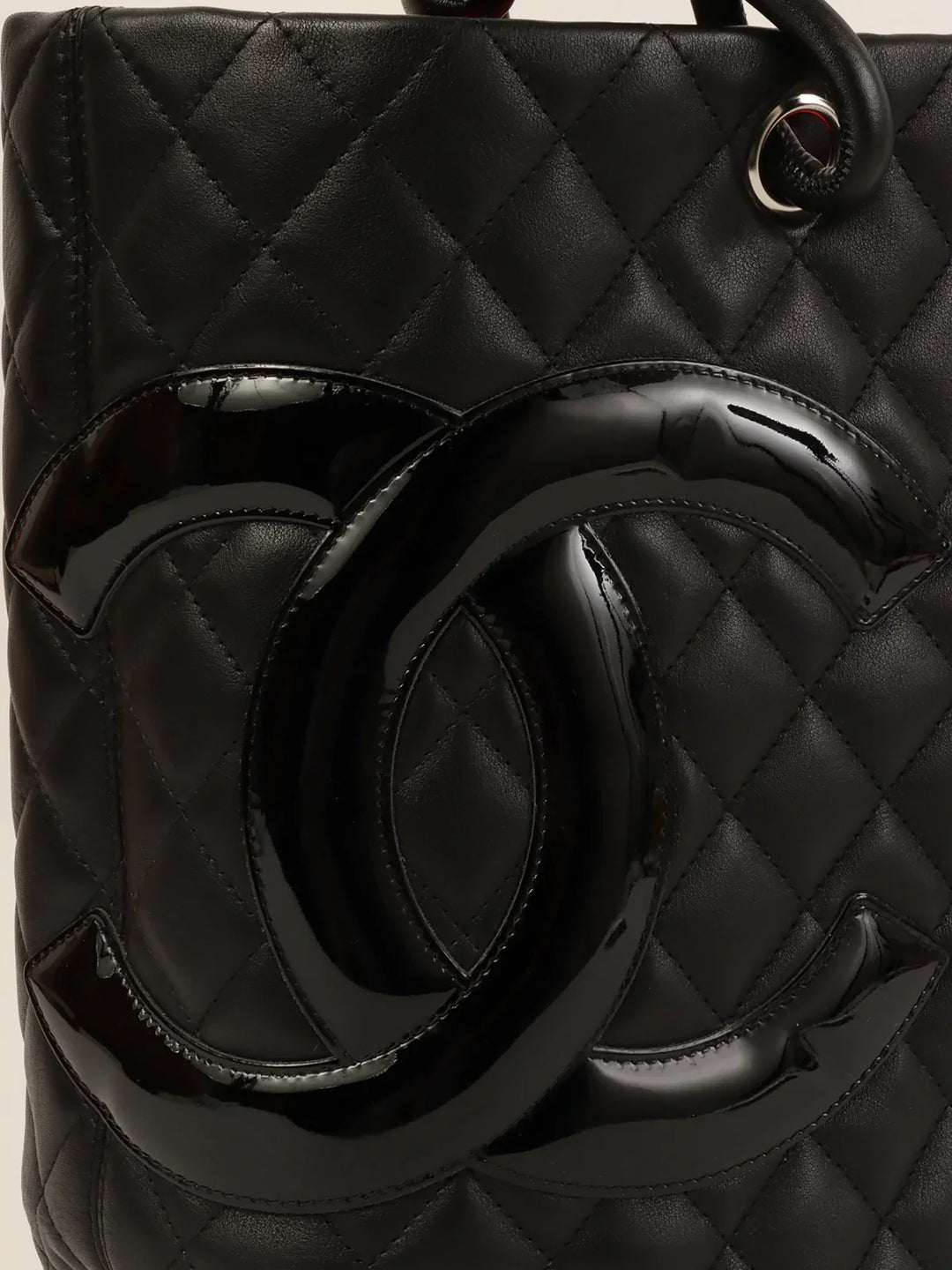 Chanel Around 2005 Made Cambon Tote Bag Black