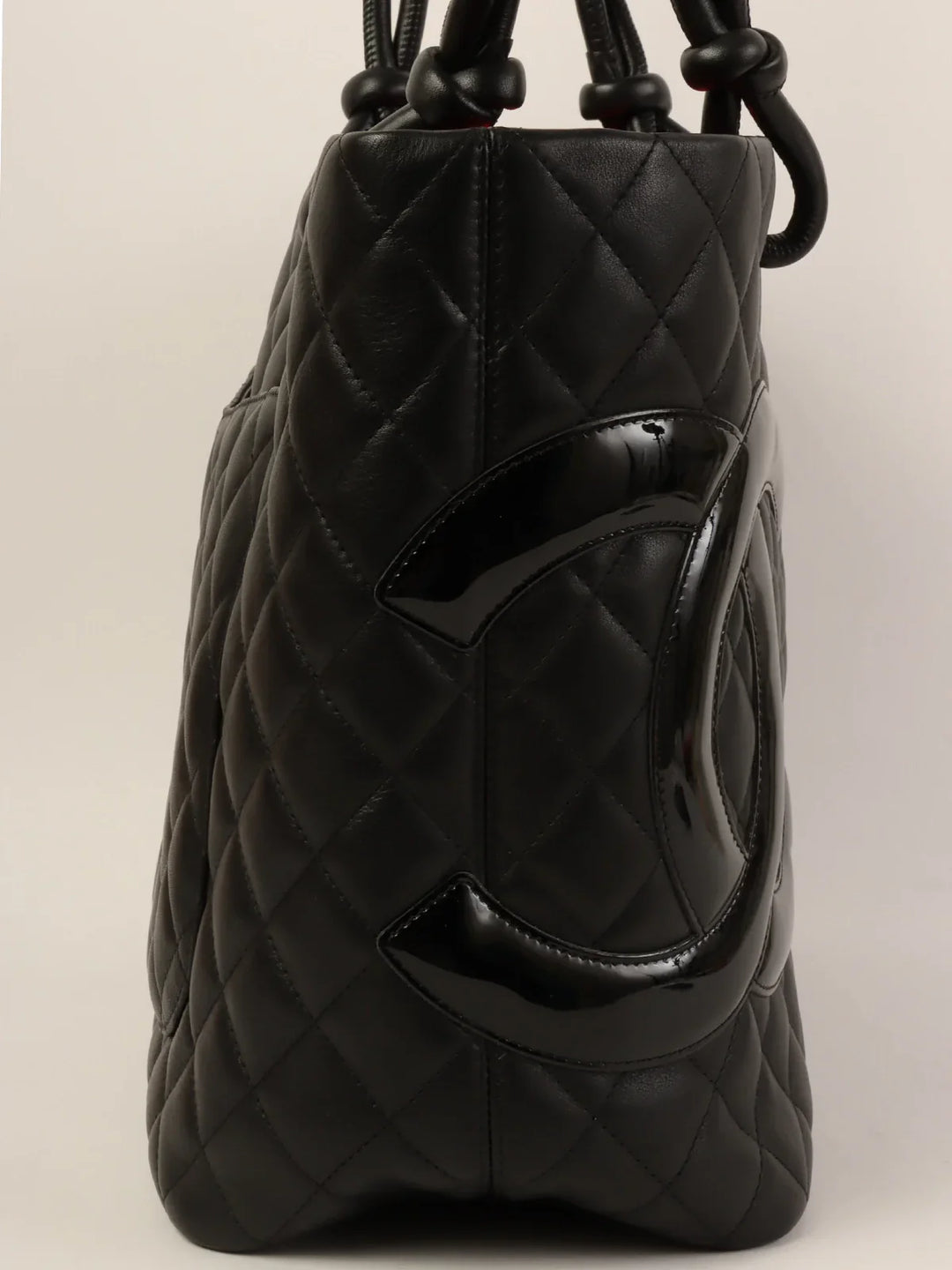 Chanel Around 2005 Made Cambon Tote Bag Black