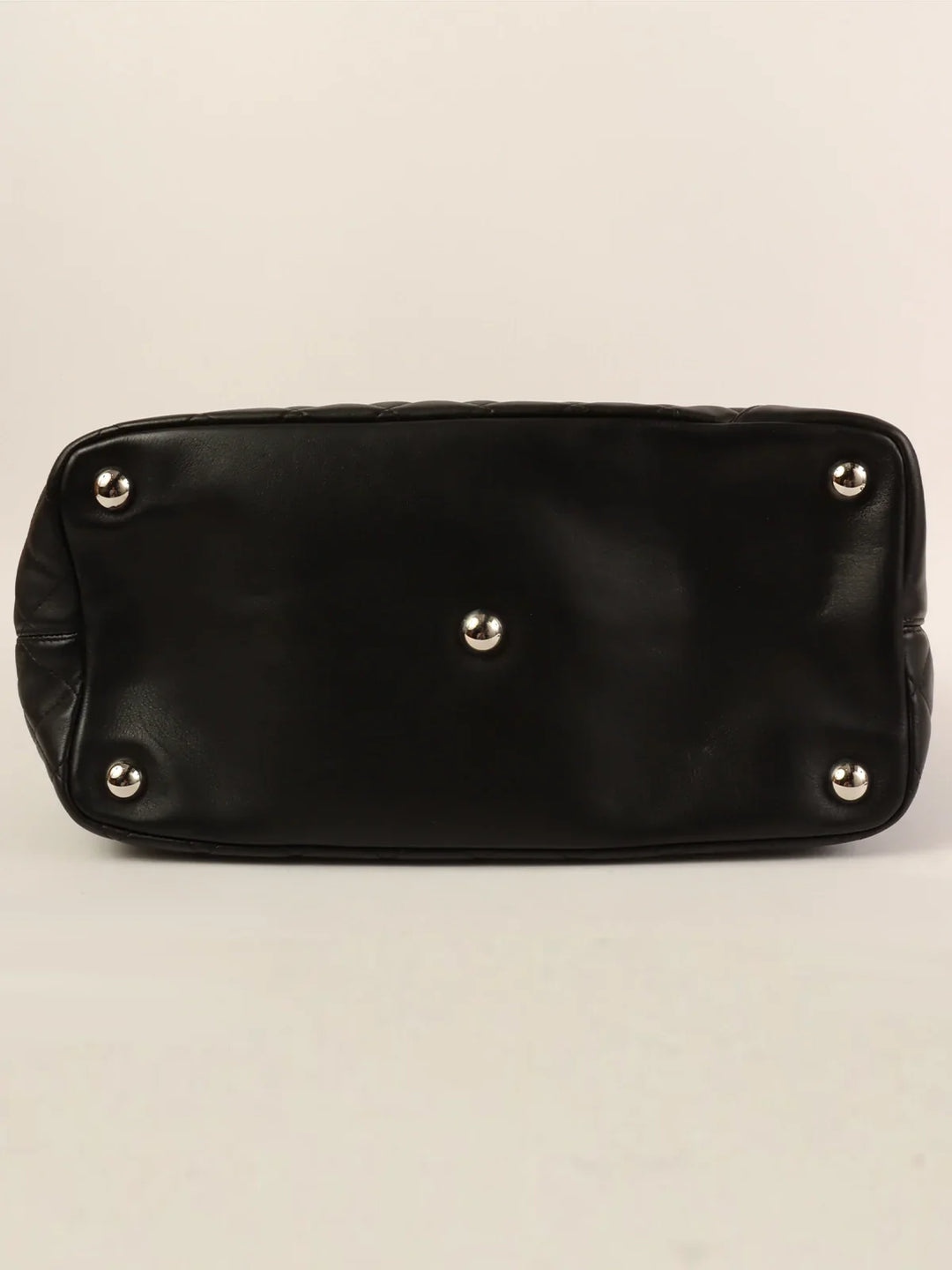 Chanel Around 2005 Made Cambon Tote Bag Black