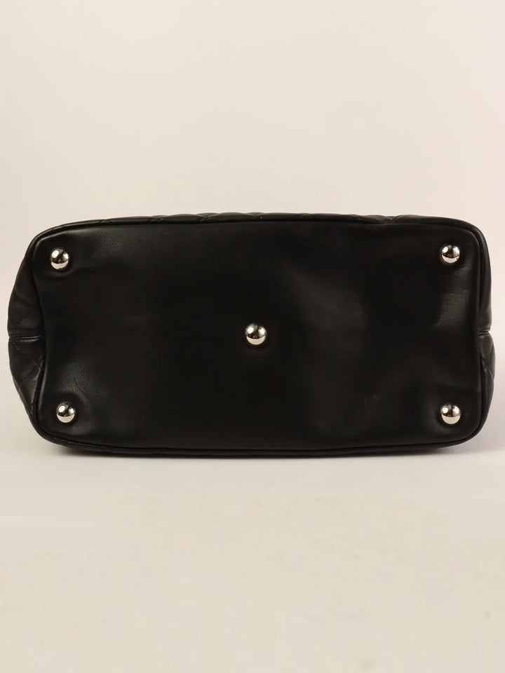 Chanel Around 2005 Made Cambon Tote Bag Black