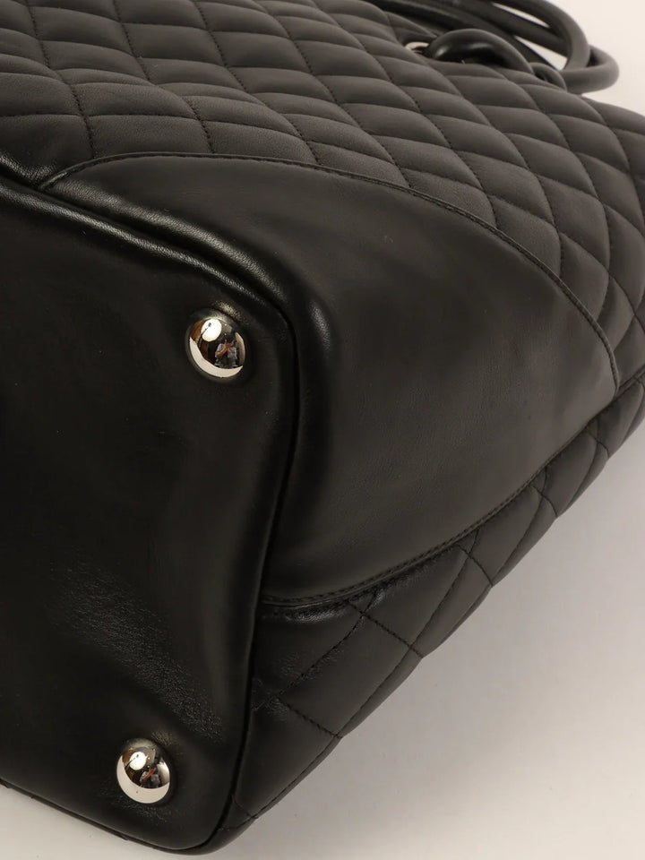 Chanel Around 2005 Made Cambon Tote Bag Black