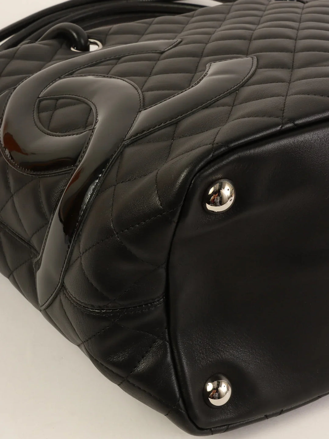 Chanel Around 2005 Made Cambon Tote Bag Black