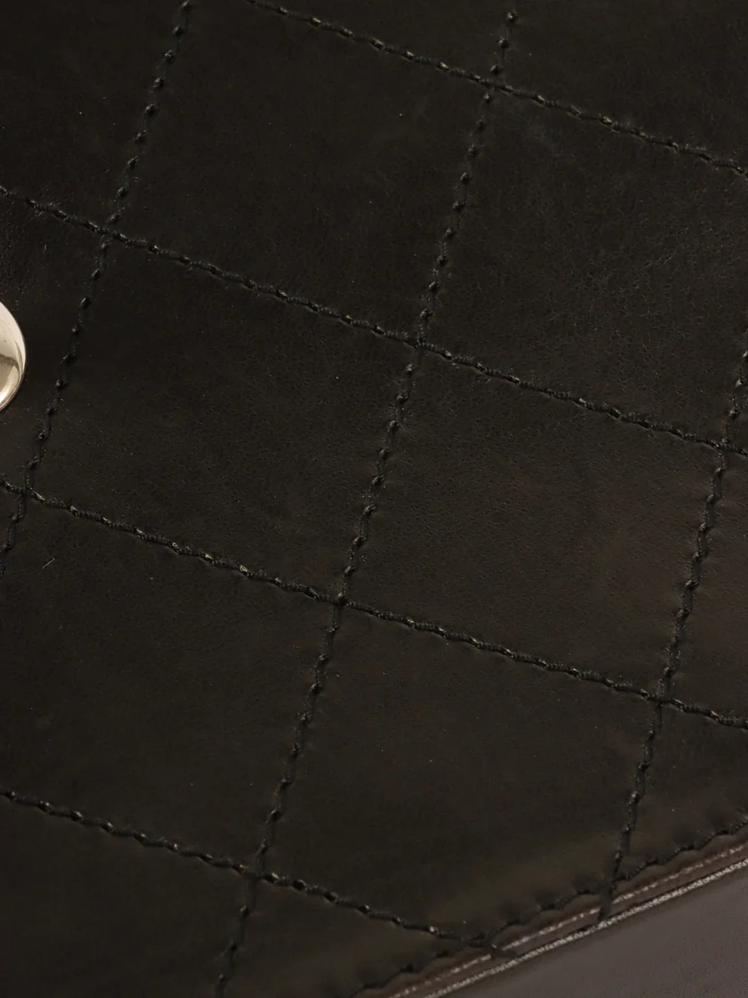 Chanel Around 1998 Made Turn-Lock Shoulder Bag Black