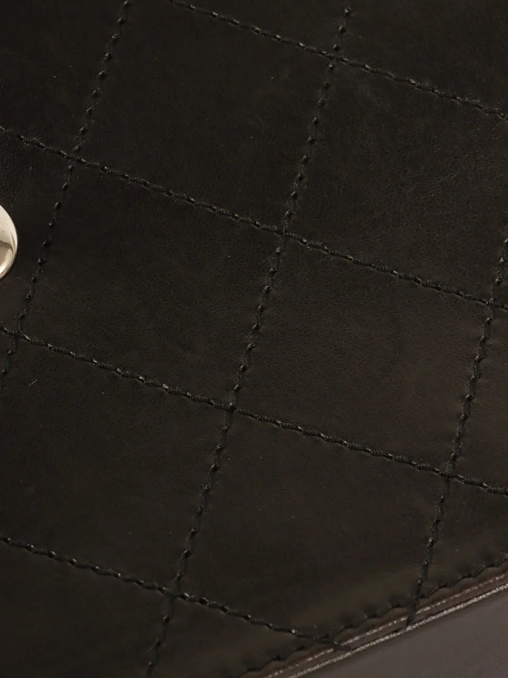Chanel Around 1998 Made Turn-Lock Shoulder Bag Black