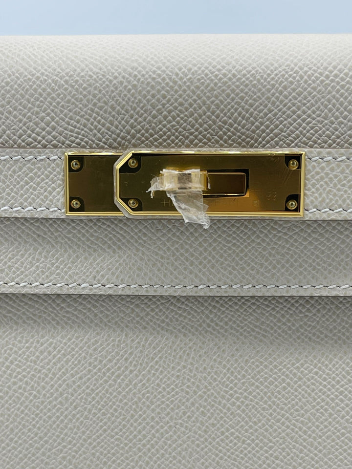 Hermes Kelly Sellier 28 Epsom Craie Gold Hardware