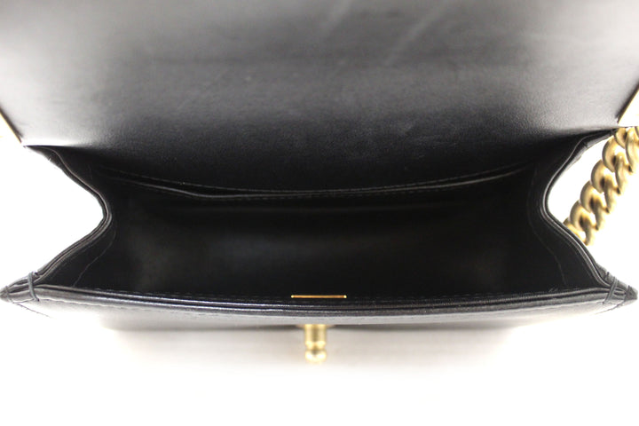 Top Quality Chanel Black Calfskin Leather Boy Top Quality Chanel Flap Bag with Handle