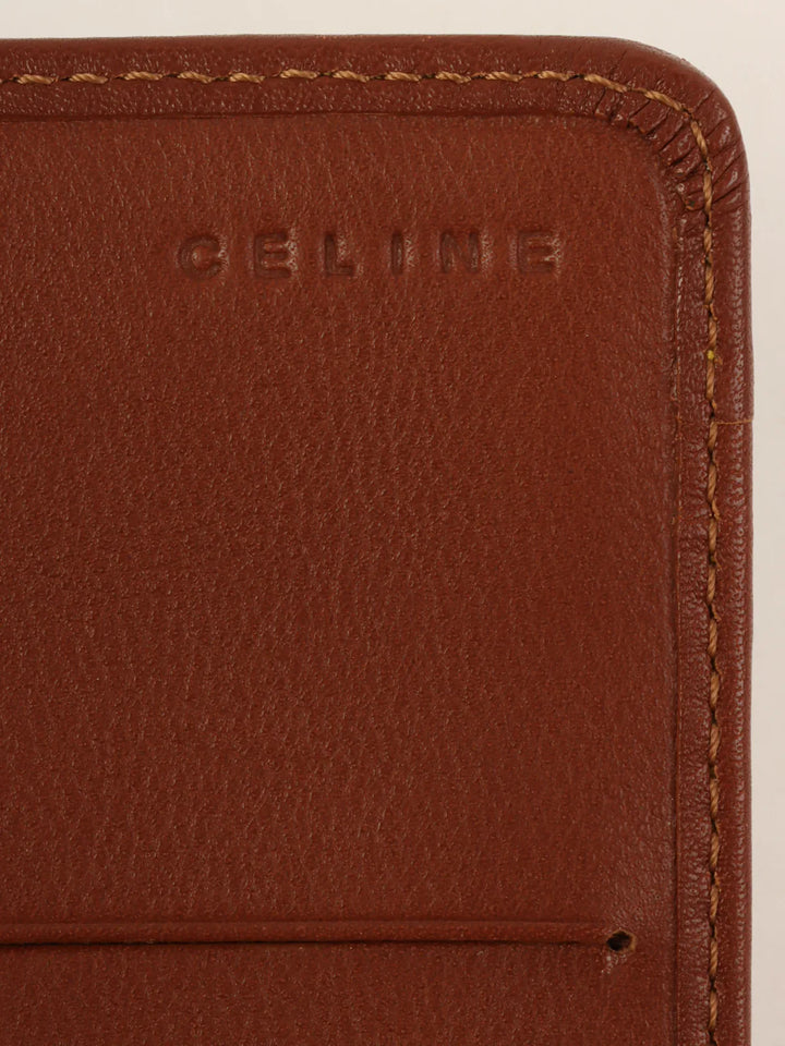 Celine Canvas Macadam Pattern Long Wallet Beige