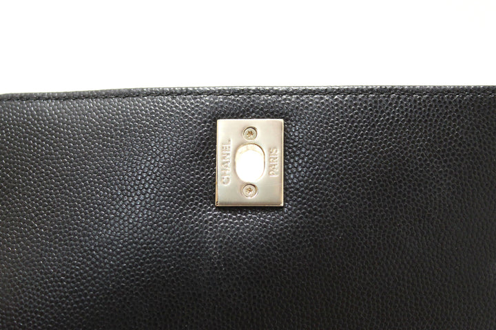 Top Quality Chanel Black Quilted Caviar Leather Mini Coco Handle Flap Bag