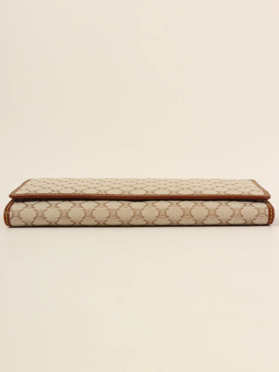 Celine Canvas Macadam Pattern Long Wallet Beige