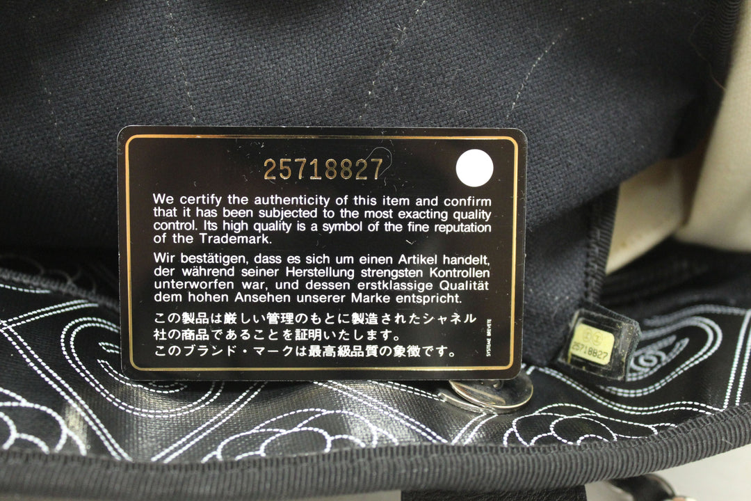 Top Quality Chanel Black and Beige Coated Canvas Camellia Flower Tote Bag
