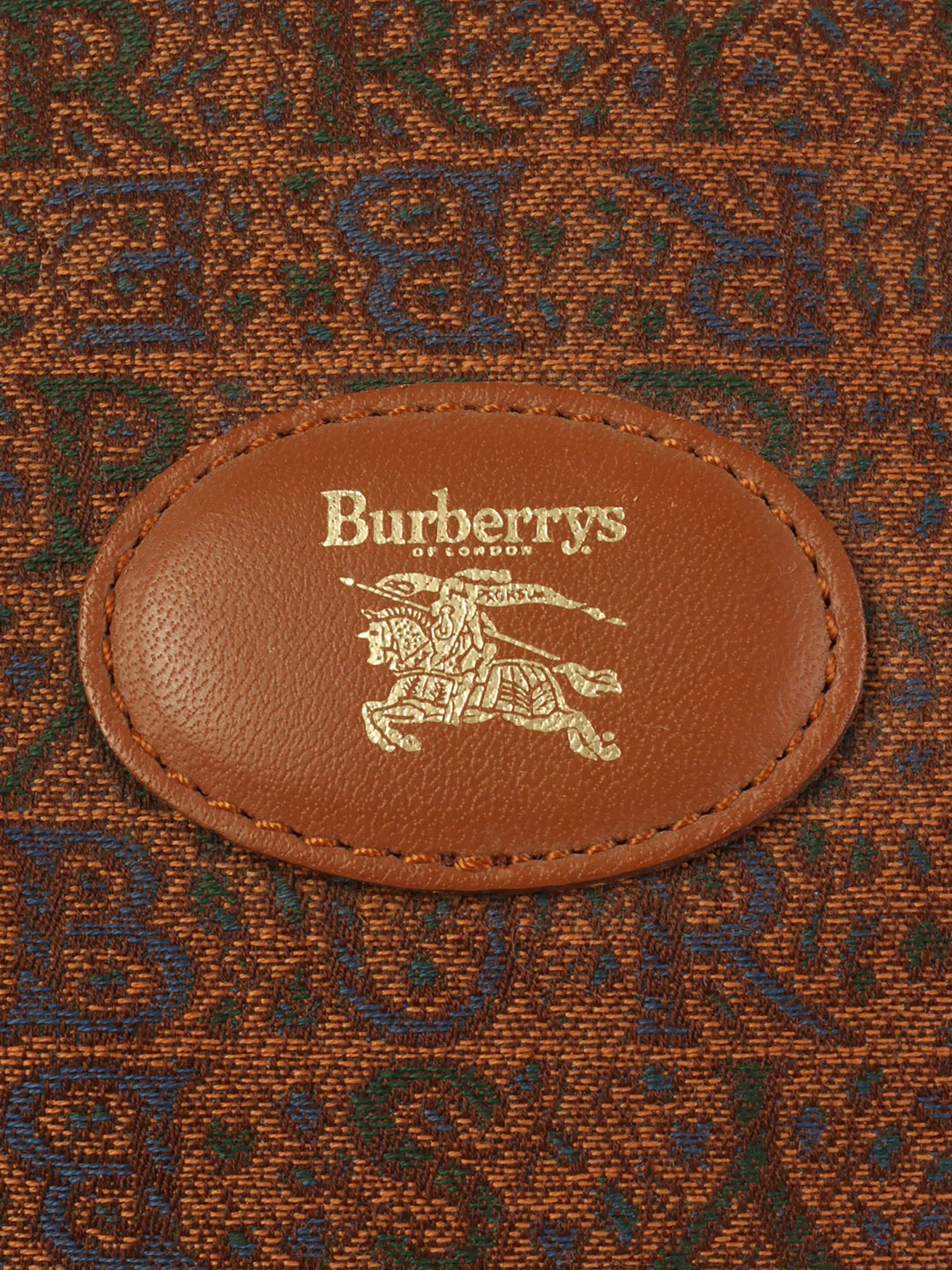 Burberry Cnavas Logo Pattern Boston Bag Brown