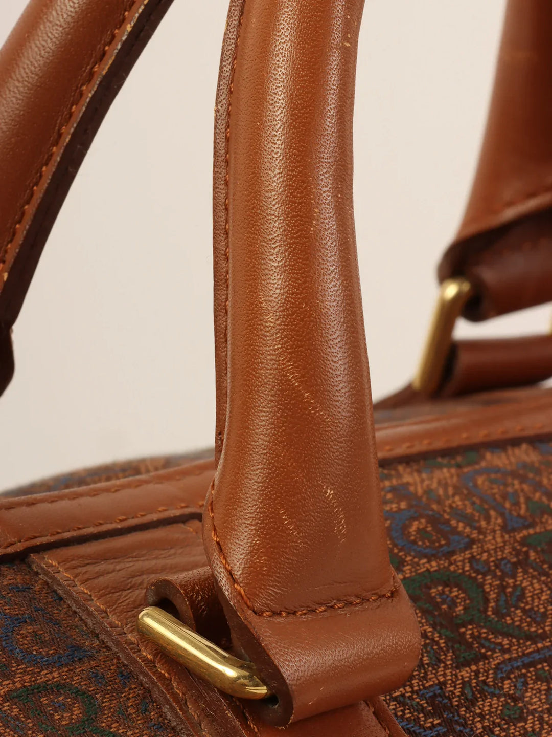 Burberry Cnavas Logo Pattern Boston Bag Brown
