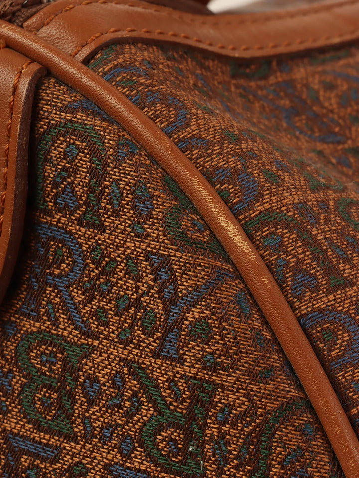 Burberry Cnavas Logo Pattern Boston Bag Brown