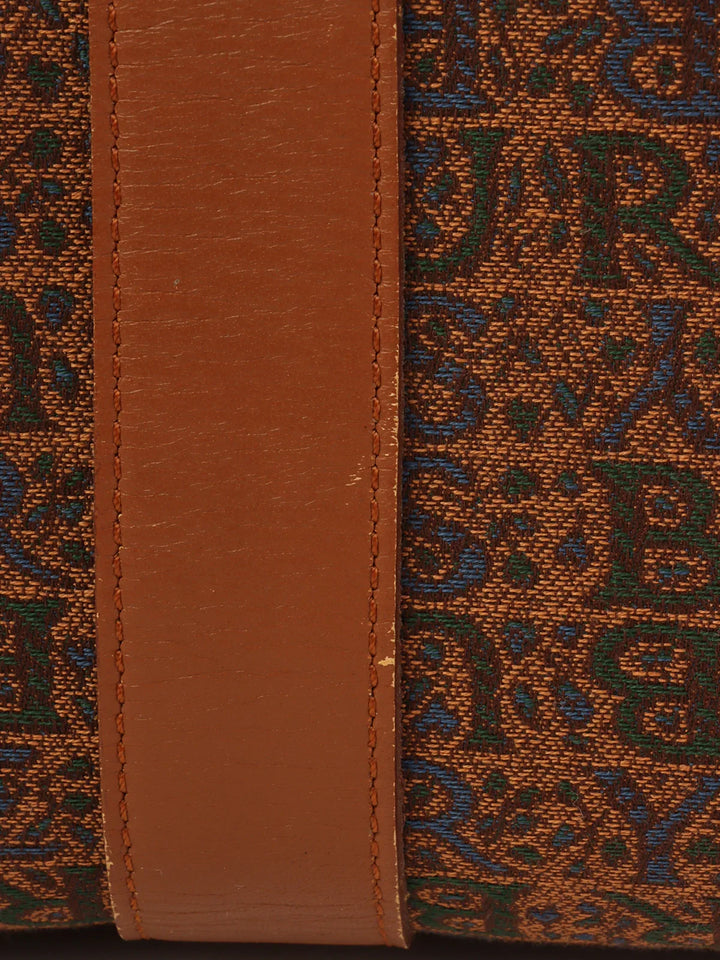 Burberry Cnavas Logo Pattern Boston Bag Brown