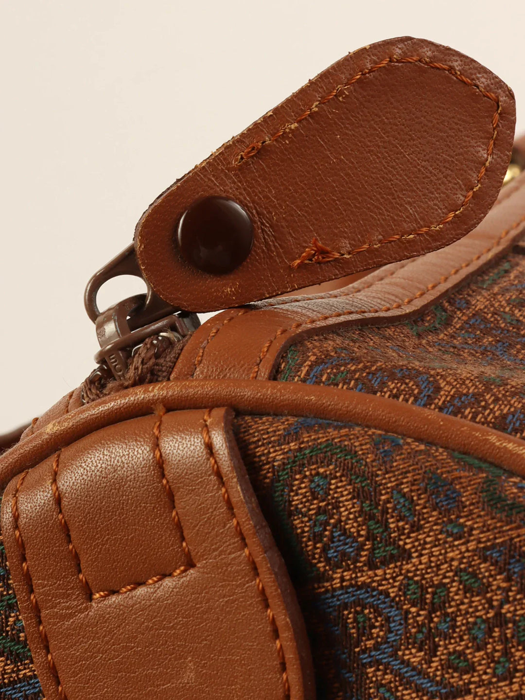 Burberry Cnavas Logo Pattern Boston Bag Brown