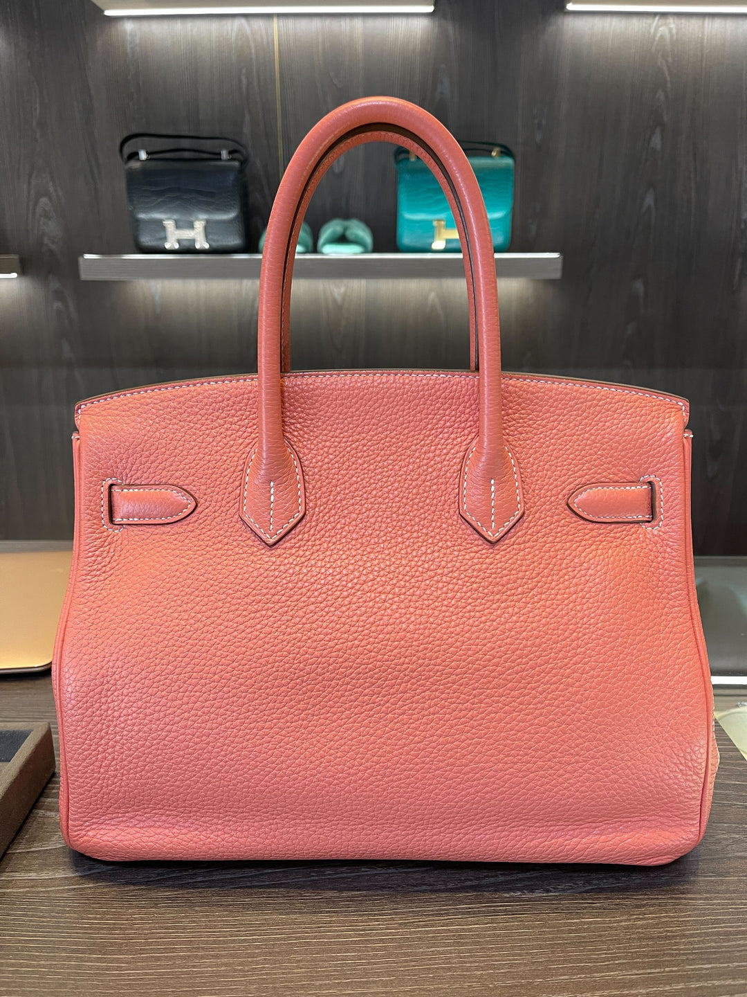 Top quality Hermes Birkin 30 Crevette Togo Palladium Hardware