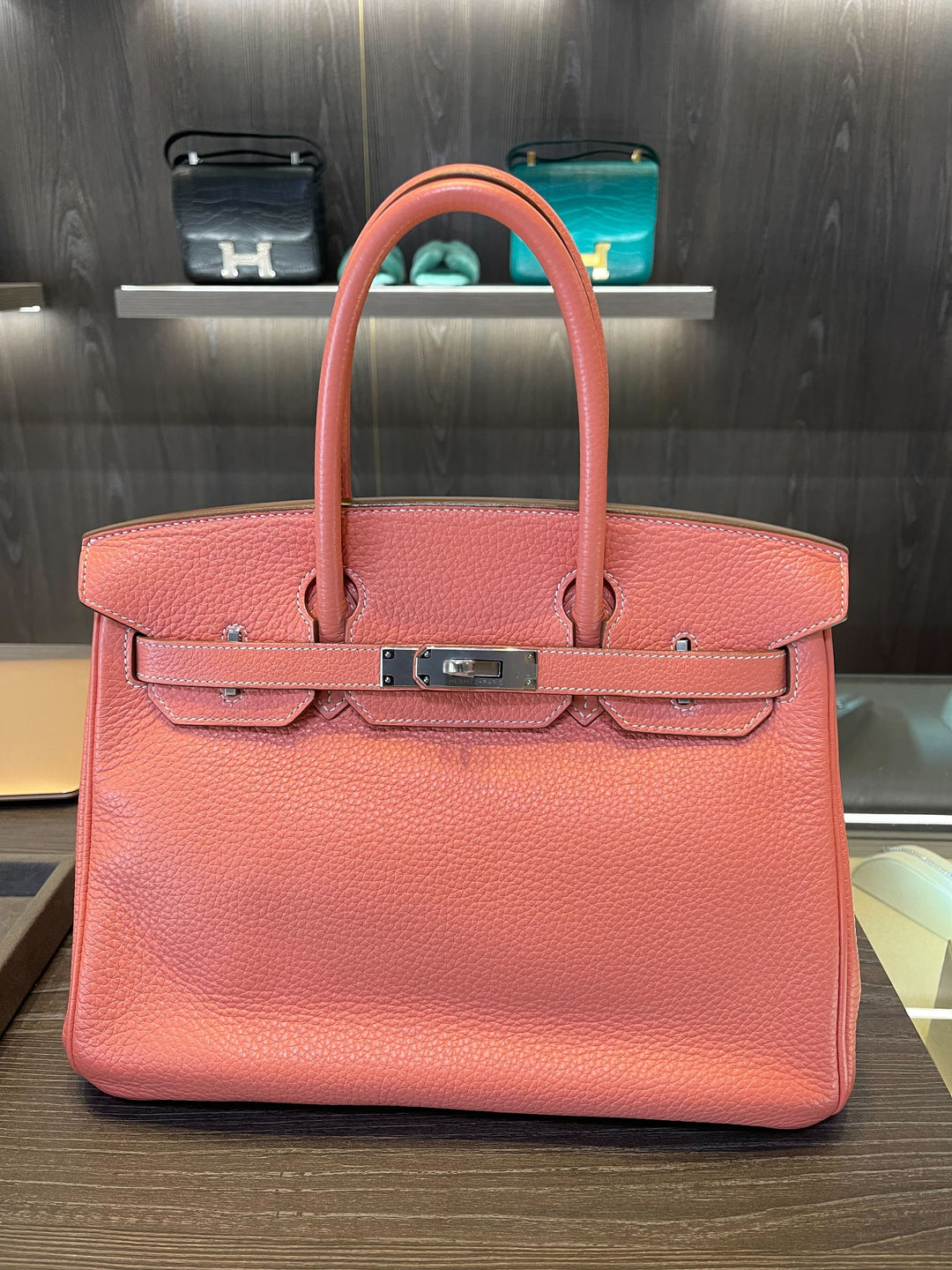 Top quality Hermes Birkin 30 Crevette Togo Palladium Hardware